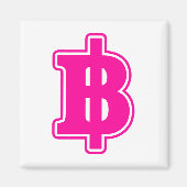 PINK BAHT SIGN ฿ Thaise ฿ Magneet (Voorkant)