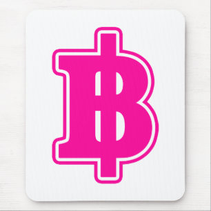 PINK BAHT SIGN ฿ Thaise ฿ Muismat