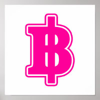 PINK BAHT SIGN ฿ Thaise ฿