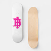 PINK BAHT SIGN ฿ Thaise ฿ Skateboard (Voorkant)
