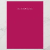 Pink Bake Sale Uitnodiging Flyer (Achterkant)