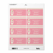Pink Ballerina 1 Étiquettes de plaque (Feuille entière)