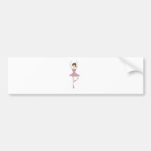 Pink Ballerina Girl Bumpersticker