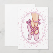 Pink ballerina shoes kaart (Voorkant / Achterkant)