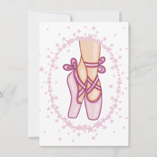 Pink ballerina shoes kaart (Voorkant)