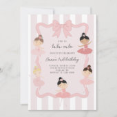 Pink Ballerina Tutu Cute Birthday Invitation (Devant)