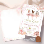 Pink Ballerina Tutu mignonne 2e Invitation anniver