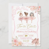 Pink Ballerina Tutu mignonne 2e Invitation anniver (Devant)