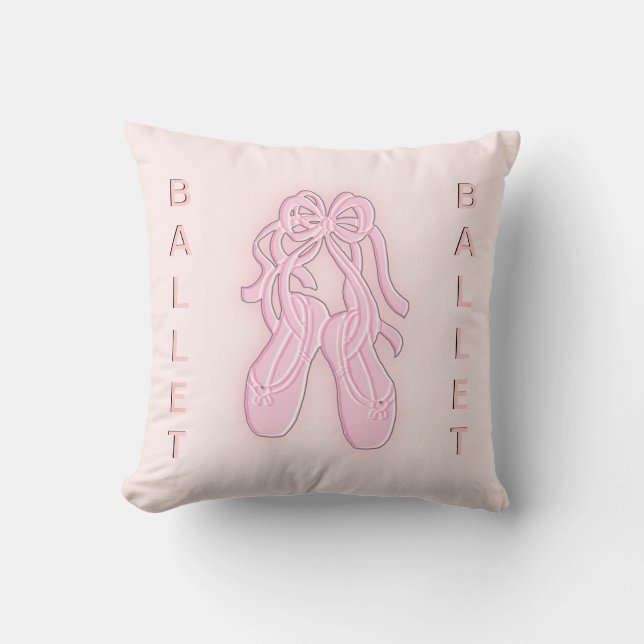 Pink Ballet Slippers American Mojo Kussen (Voorkant)