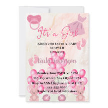 Pink Ballons Bunny Rabbit Het is een Meisje Baby s