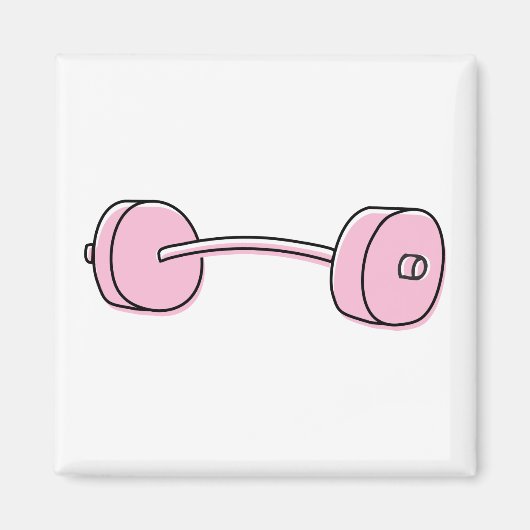 Pink Barbell Magneet (Voorkant)