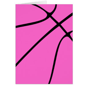 Pink Basketball Party Carte de voeux personnalisab