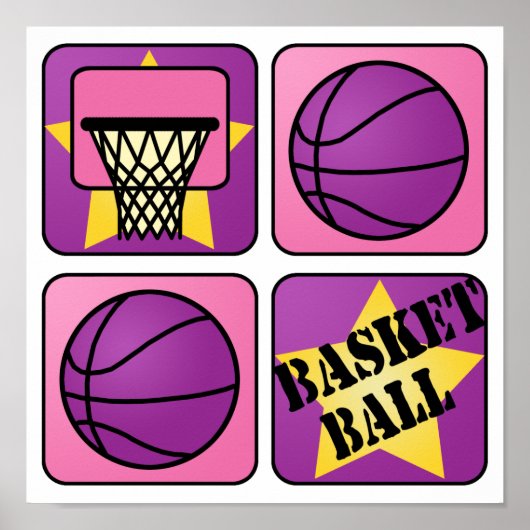 PInk Basketball Poster (Voorkant)