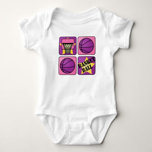 PInk Basketball Romper (Voorkant)