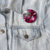 Pink Baubles-toets Ronde Button 5,7 Cm (In situ)