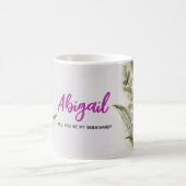 Pink Be My Bridesmaid Floral Mug (Centre)