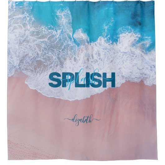 Pink Beach Bermuda Douche rideau (Devant)