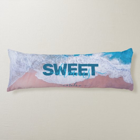 Pink Beach Bermuda gepersonaliseerd Lichaamskussen (Voorkant)