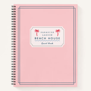 Pink Beach House Vakantiehuis gastenboek Notitieboek