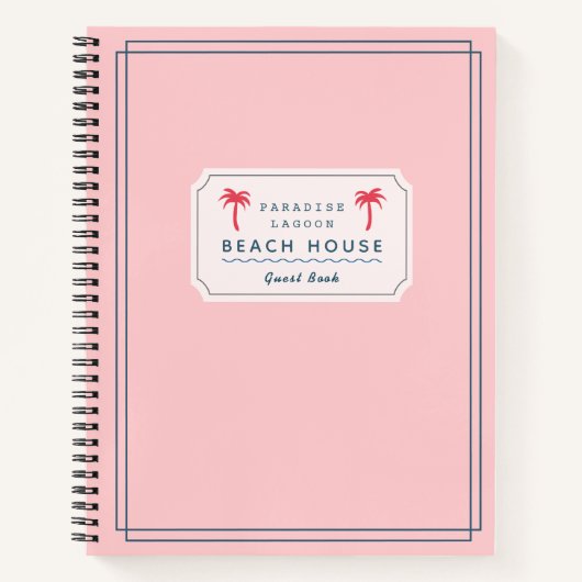 Pink Beach House Vakantiehuis gastenboek Notitieboek (Voorkant)