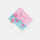 Pink Beach Palm Birthday Servet (Hoek)