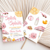 Pink Beach Zomer Baby shower Kaart