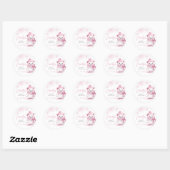 Pink Bearly Wait Baby Shower Stickers (Vel)