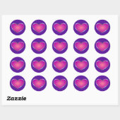 Pink Beat Ronde Sticker (Vel)