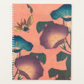 Pink Bee Flower Classic Hokusai Art Planner (Voorkant)