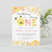 Pink Bee Premières invitations de fête d'anniversa (Debout devant)