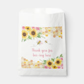 Pink Bee Zonnebloem Verjaardag Bedankzakje (Voorkant)