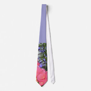 "Pink Begonias Blue" Stropdas voor weddenschappen