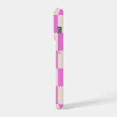 Pink Beige Checkerboard Phone Case (Côté gauche)