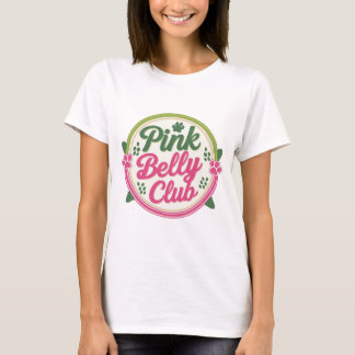 Pink Belly Club Logo Dames Basic T-shirt