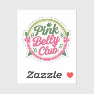 Pink Belly Club Logo op maat gesneden vinyl Sticke Sticker