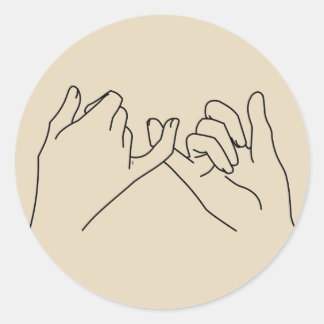 pink-belofte ronde sticker