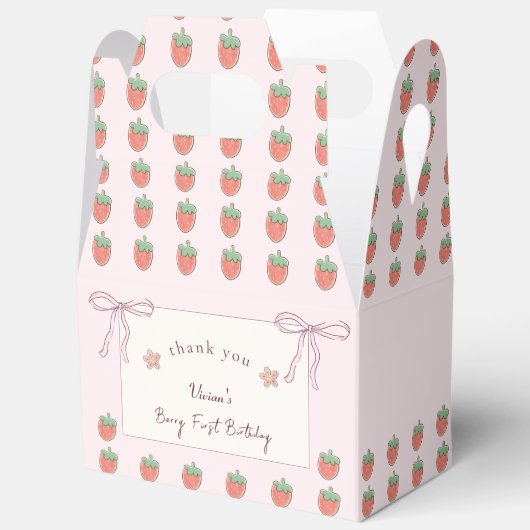 Pink Berry Sweet Girl Baby shower Bedankdoosjes (Open)