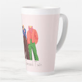 Pink Best Dressed Twin Latte Mok (Rechterhoek)