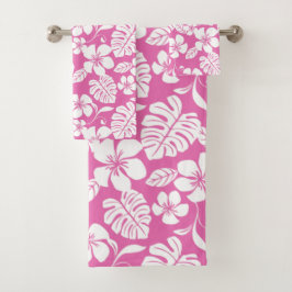 PINK BIKINI (FLAMINGO PINK) BATH TOWEL SET BAD HANDDOEK