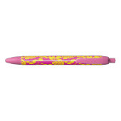 PINK BIKINI (HOT PINK/GEEL) ZWARTE INKT PEN (Achterkant)