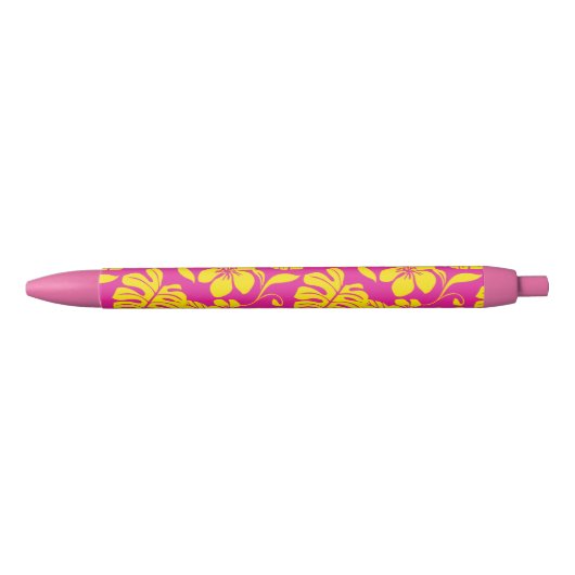 PINK BIKINI (HOT PINK/GEEL) ZWARTE INKT PEN (Voorkant)