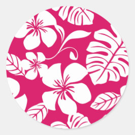 PINK BIKINI (STRAWBERRY RED) RONDE STICKER