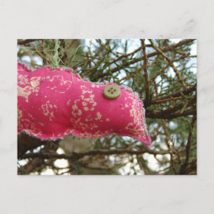 Pink Birdie Briefkaart