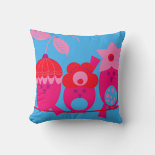 Pink Birds Plush Designer Coussins par Serenity Ca