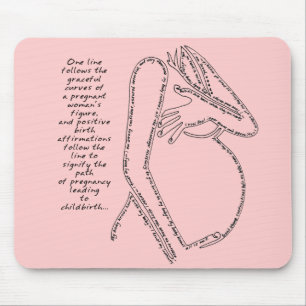 Pink Birth Affirmations Mousepad Muismat
