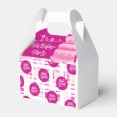 Pink Birthday Party Bedankdoosjes (Voorkant Zijde)
