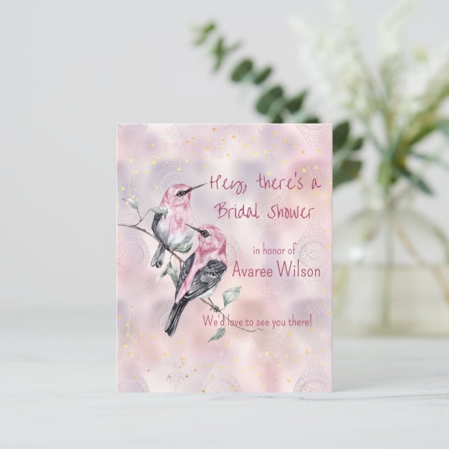 Pink Black Birds Vrijgezellenfeest (Staand voorkant)