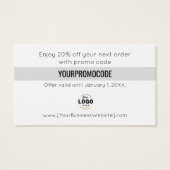 Pink Black Botanical Thank You Discount Cards (Dos)