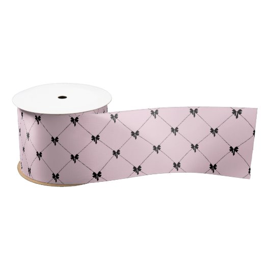 Pink & Black Bow Gift Wrapping Lint (Spoel)