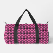 Pink Black Buffalo Heart Plaid Plunjezak (Voorkant)